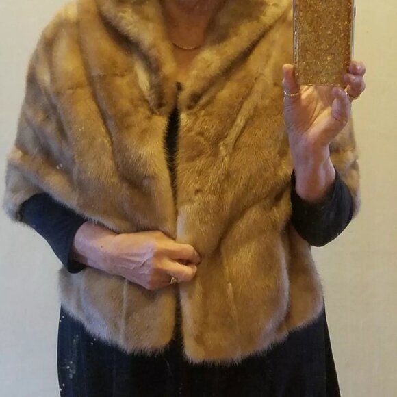 Autumn Haze Real Mink Fur Stole - Picture 4 of 9
